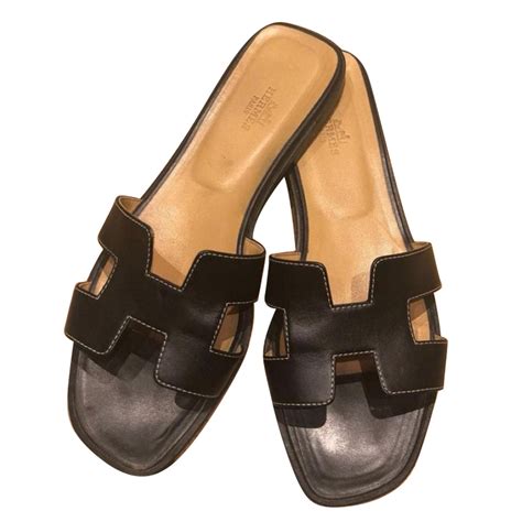 hermes black sandal|Hermes sandals women black.